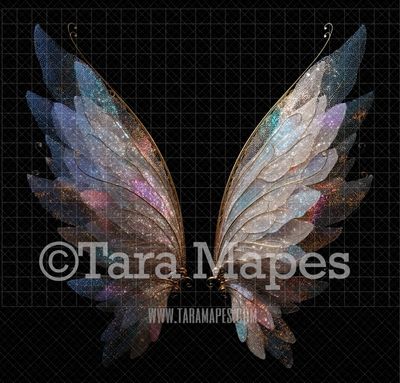 Fairy Wing Overlay - Fairy Wing Overlay - Crystal Digital Wings - Glitter Sparkles Fairy Wing - Digital Fairy Wings