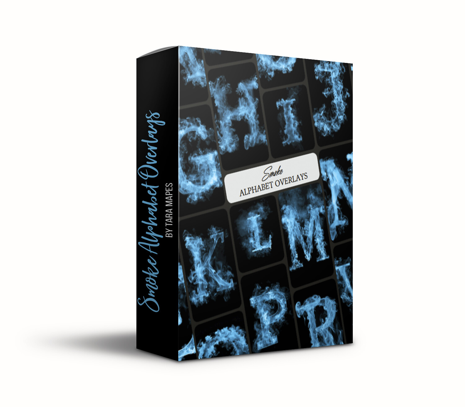 Smoke Letter Overlay - Smoke Alphabet - Smoky Letters Overlay - JPG