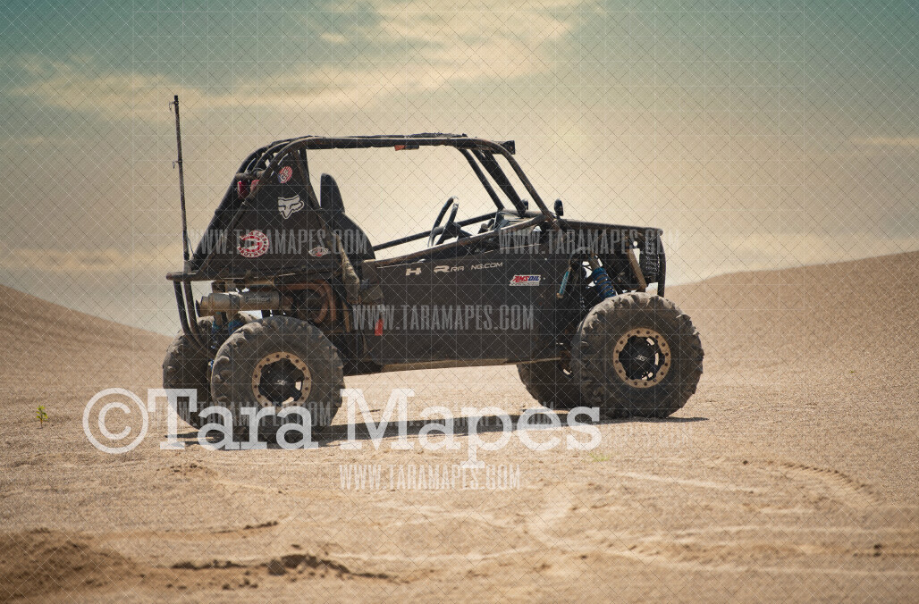 Desert UTV  Digital Backdrop - Desert Road  - Desert Digital Background