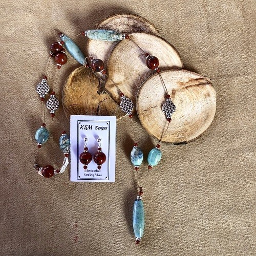 Red Creek Jasper & Agate Necklace & Earring Set SOLD