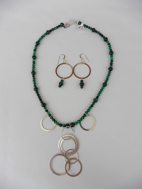 Malachite  Necklace & Earring Set