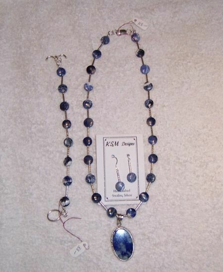 Lapis & Sterling Silver Necklace Set