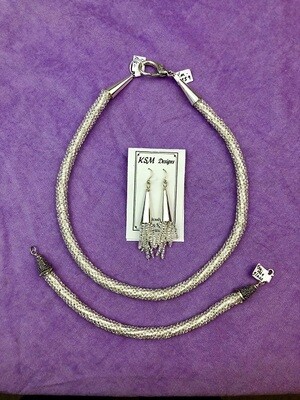 Czech Glass Necklace & Earring Set