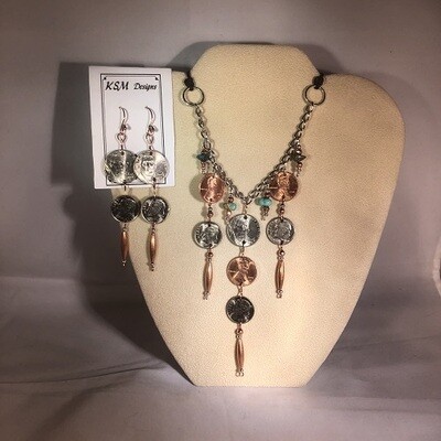 Coin Necklace & Earring Set