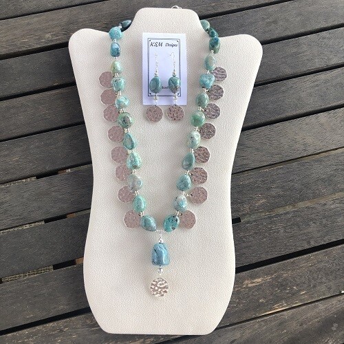 Natural Turquoise Necklace & Earring Set SOLD