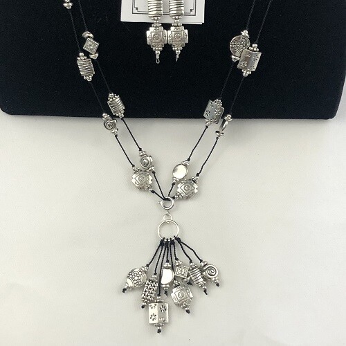 Pewter Necklace & Earring Set