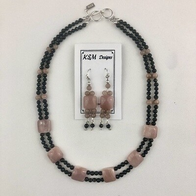 Moonstone Necklace &amp; Earring Set