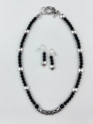 Black Onyx Necklace &amp; Earring Set