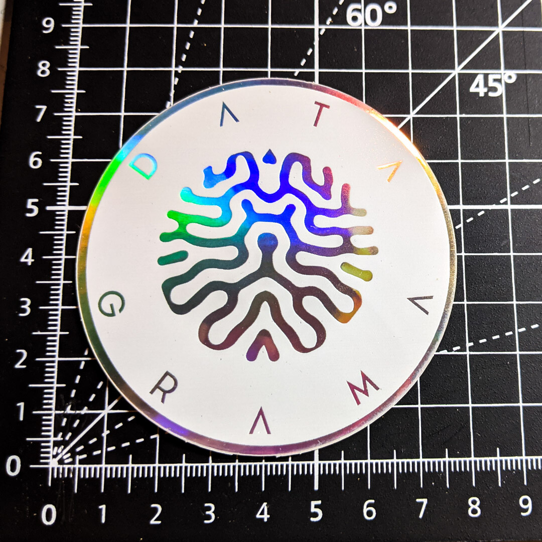 Hologram sticker circle
