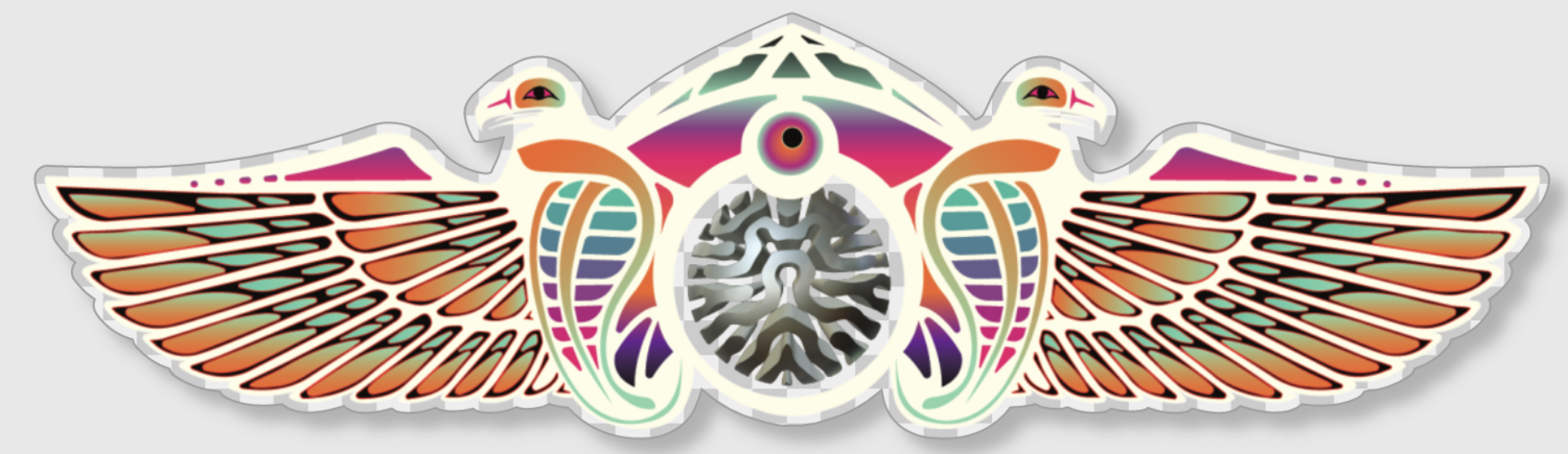 Totem sticker white 11&quot; x 3.1&quot;