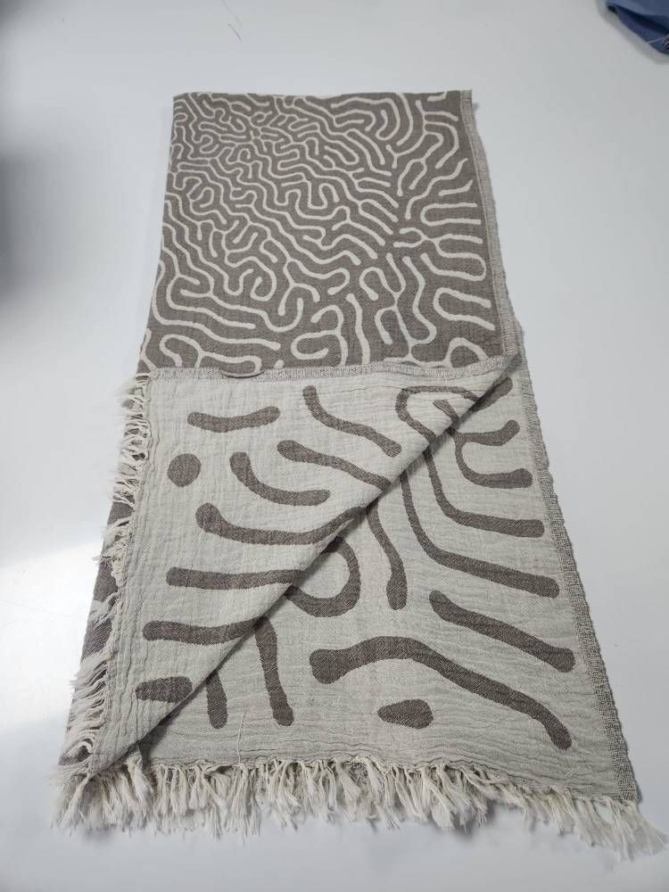 Turkish towel ( sand beige + off white)