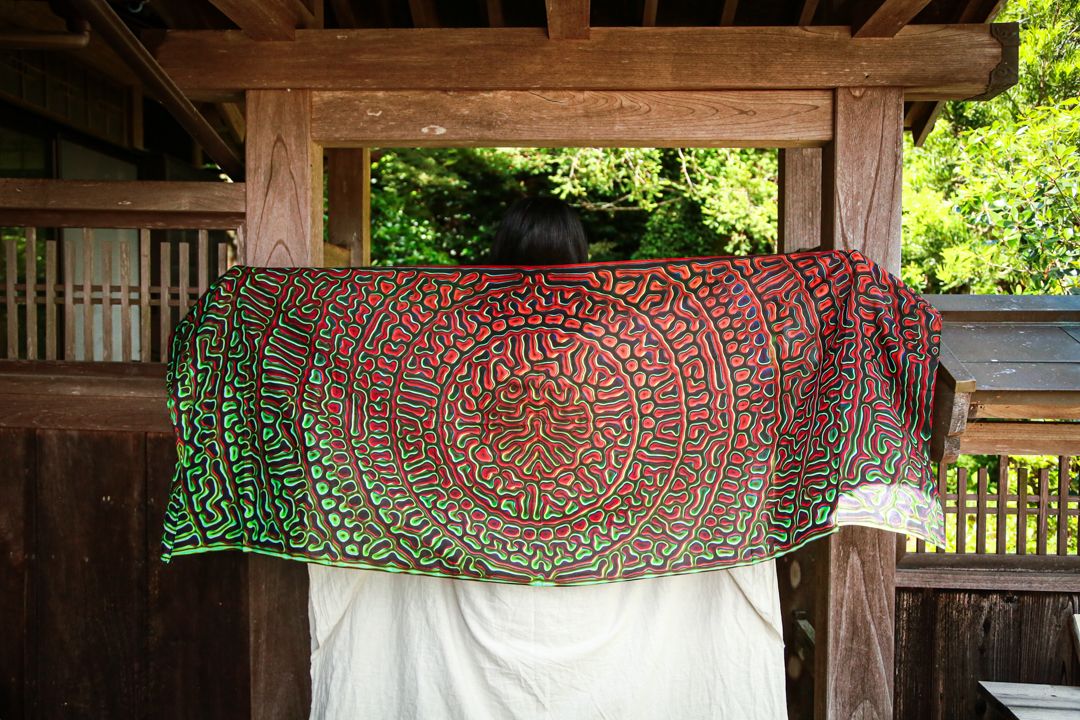 Silk + bamboo  scarf  (FOREST)