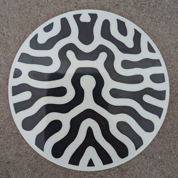 Glow in dark round sticker 4&quot;