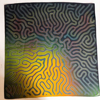 Silk + cotton bandana [Rasta}