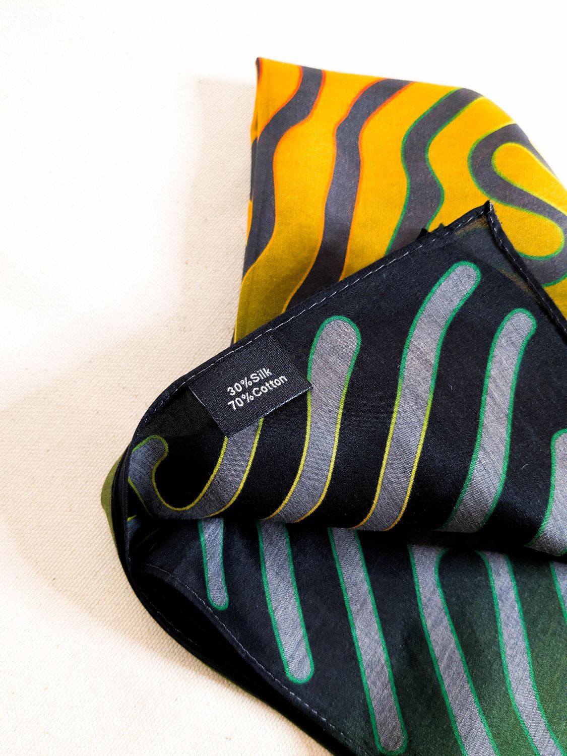 Silk + cotton bandana [Rasta}