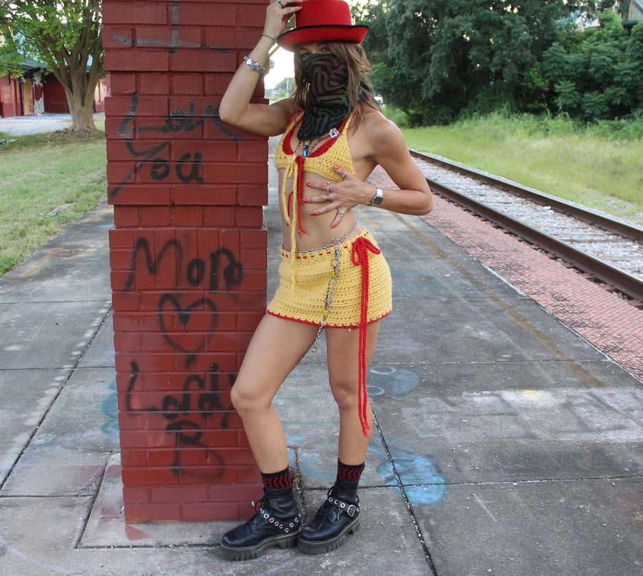 Silk + cotton bandana [Rasta}