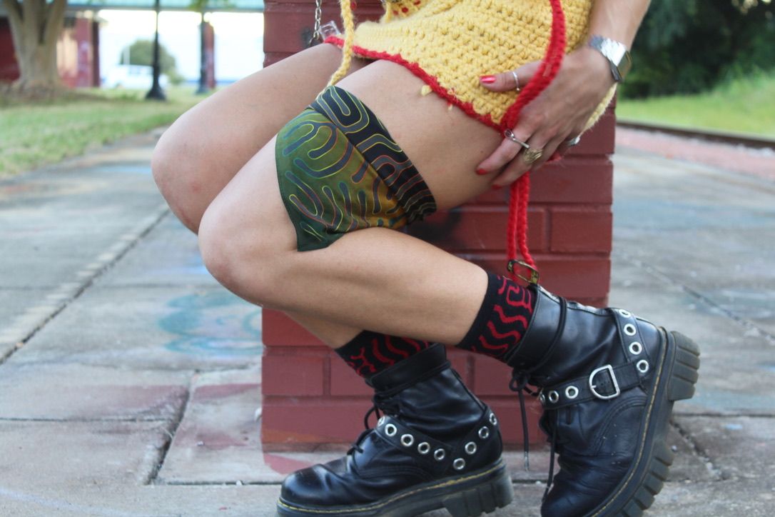 Silk + cotton bandana [Rasta}