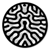 black logo clear round sticker 4&quot;