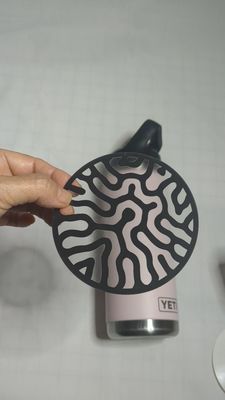 black logo clear round sticker 4&quot;