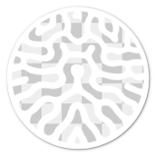 white logo clear round sticker 4&quot;