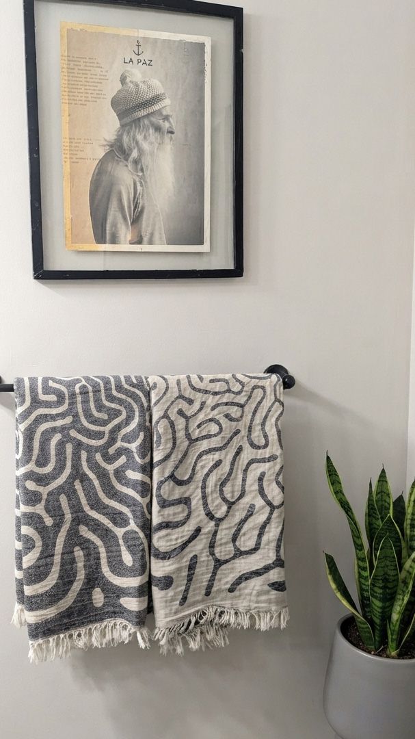 Turkish towel ( Charcoal &amp; sand )