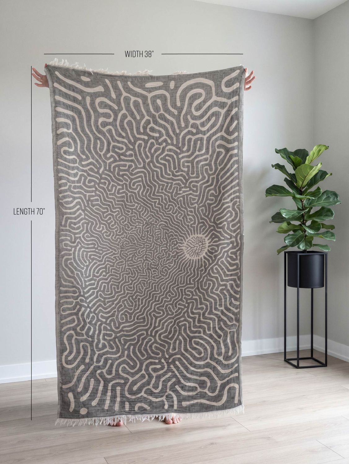 Turkish towel ( Charcoal &amp; sand )