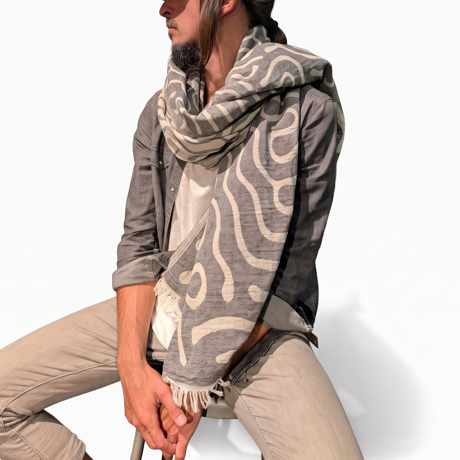 Turkish towel ( Charcoal &amp; sand )