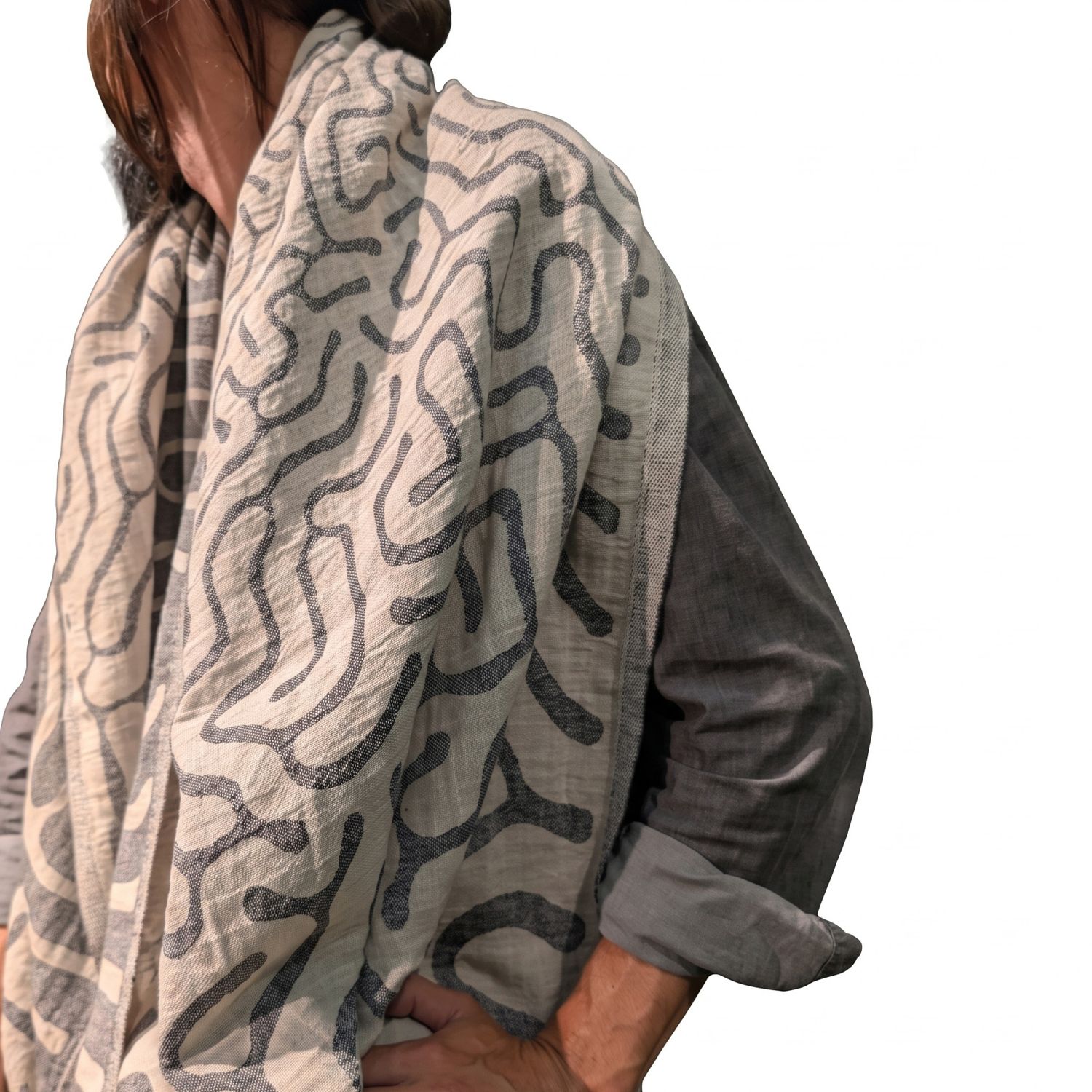 Turkish towel ( Charcoal &amp; sand )