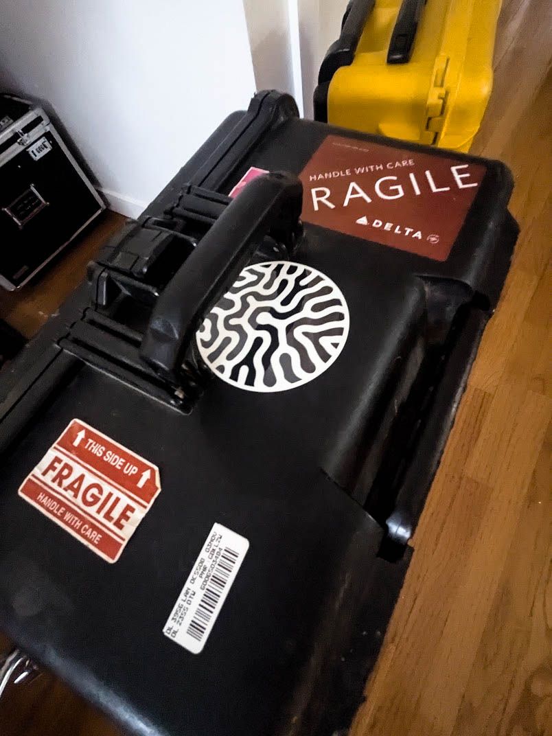 Glow in dark round sticker 4"