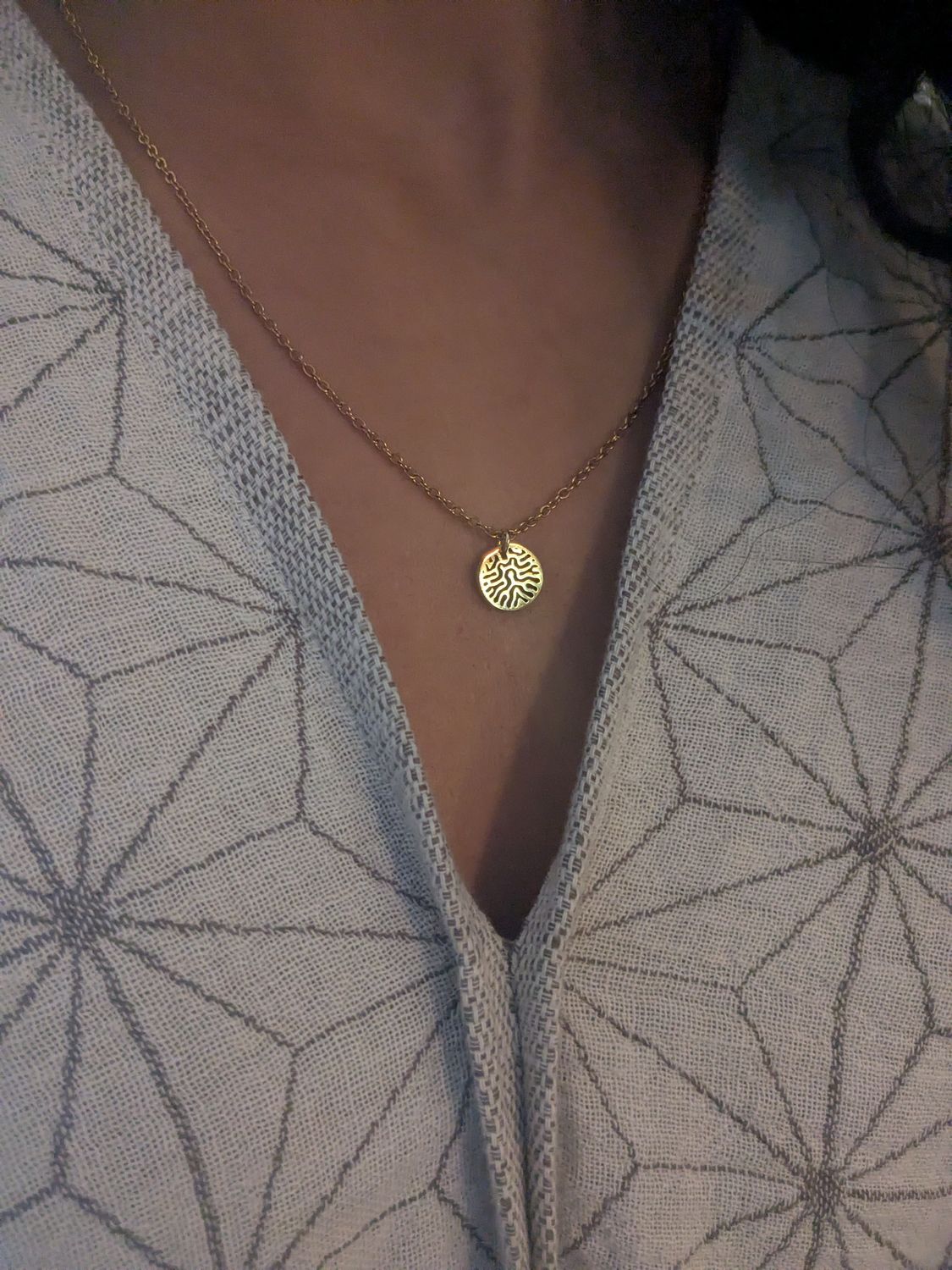 Datagrama dot Gold-Plated Pendant Necklace