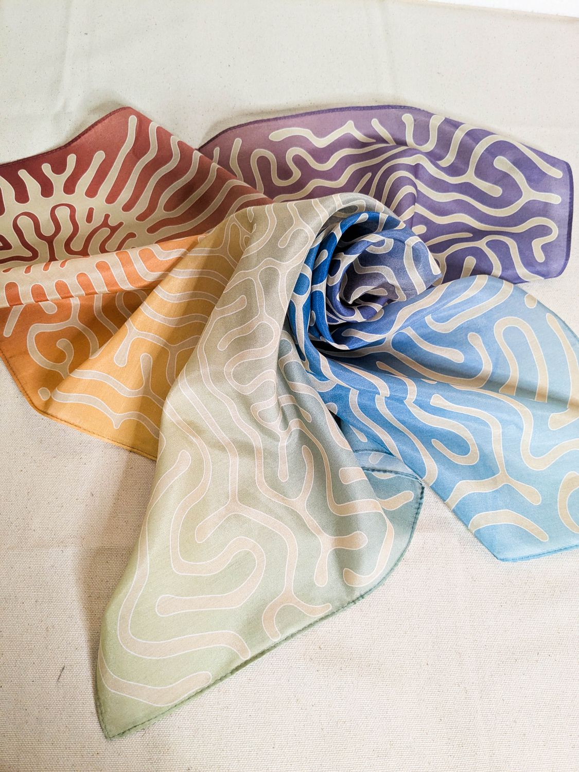 Silk + cotton bandana [Sunset}