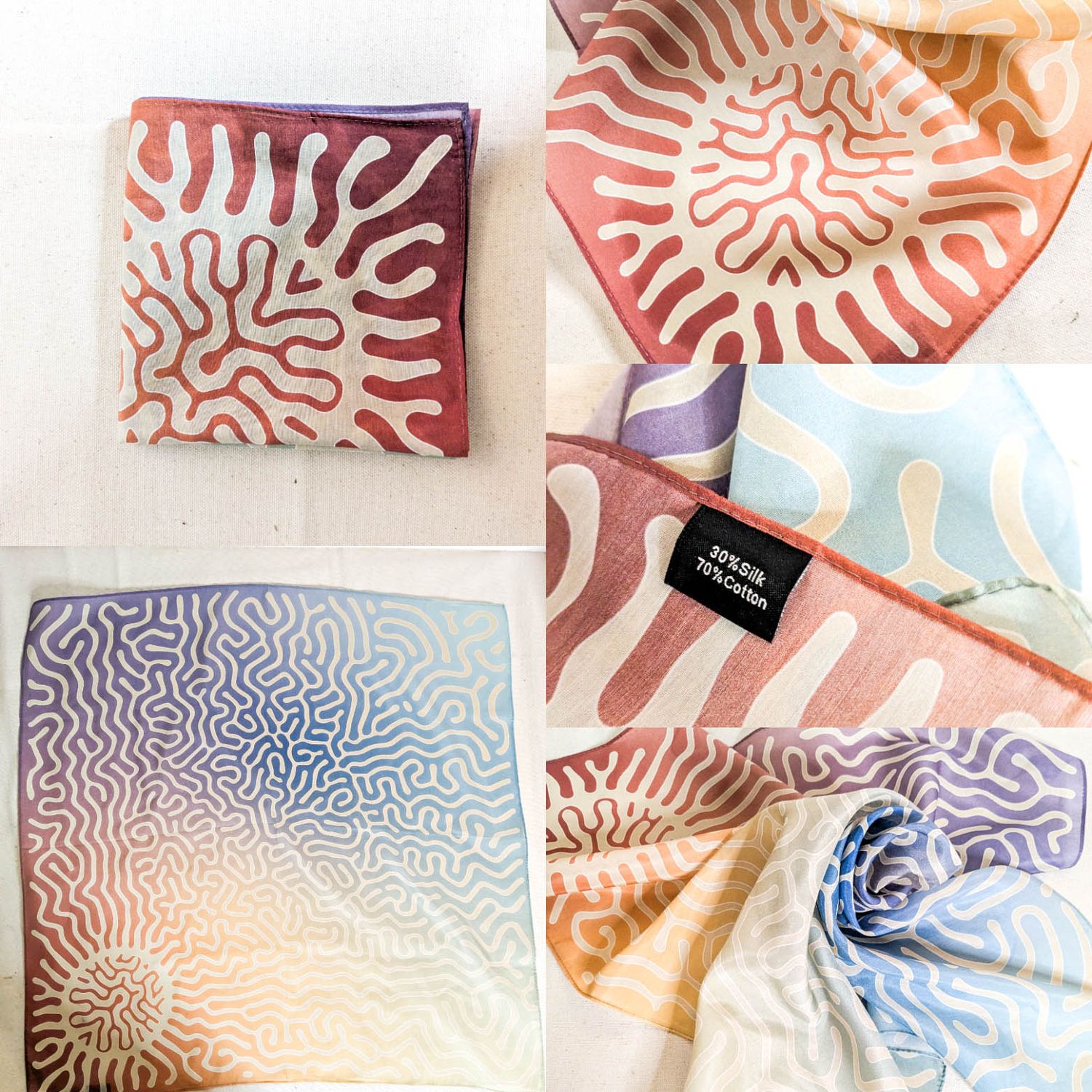 Silk + cotton bandana [Sunset}