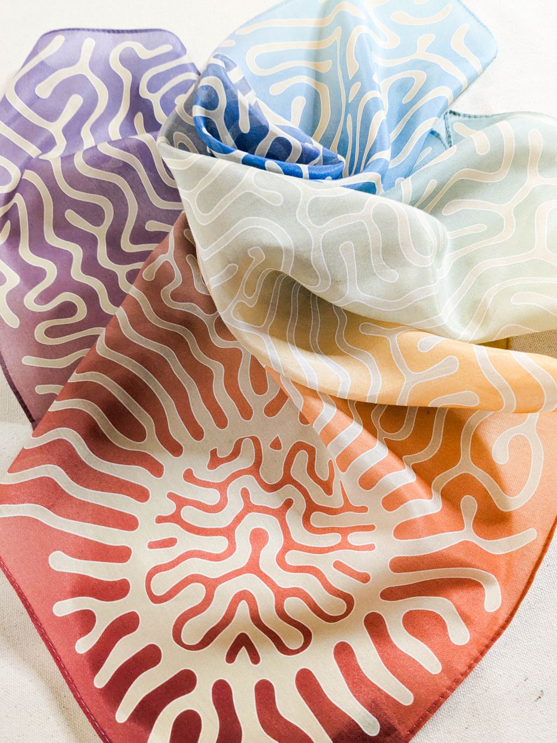Silk + cotton bandana [Sunset}