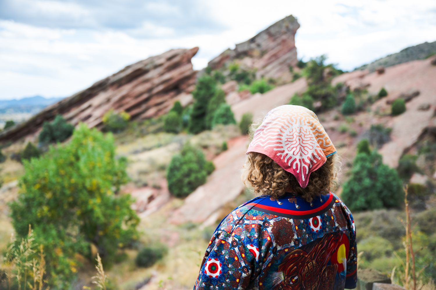 Silk + cotton bandana [Sunset}