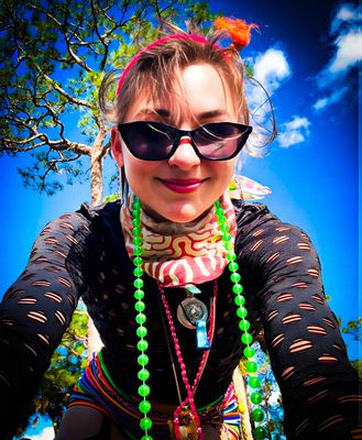 Silk + cotton bandana [Sunset}