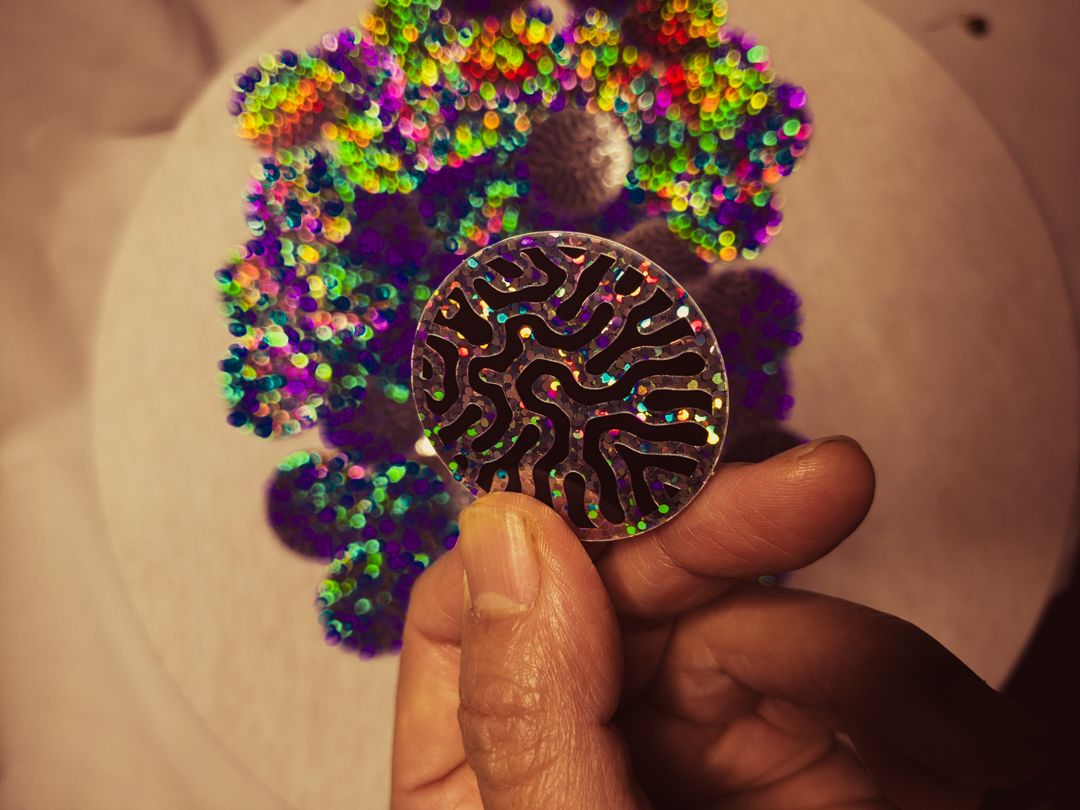 Glitter Sticker – Datagrama Logo (1.5")