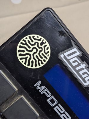 Glow in dark round sticker 1.5"
