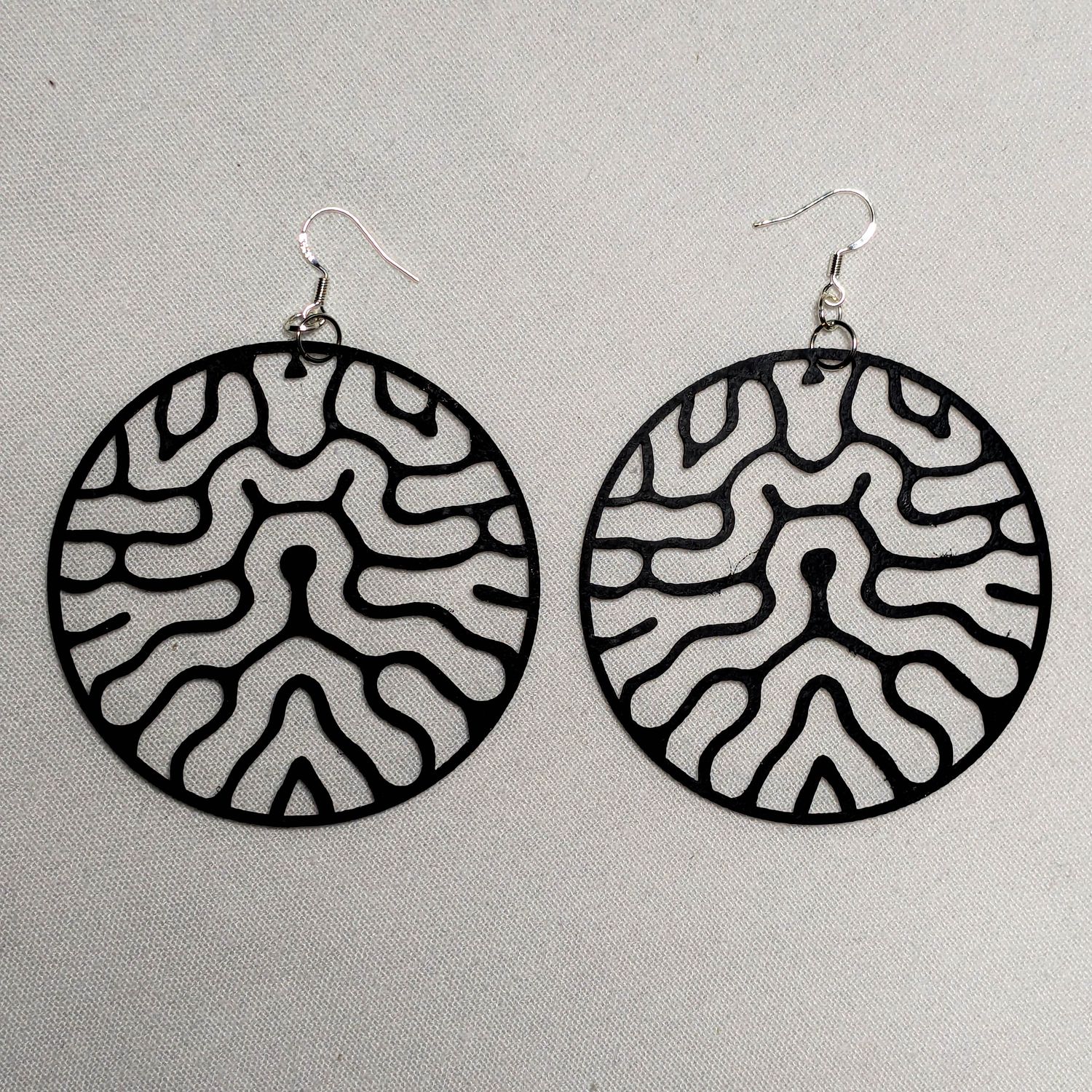 Ultra light earrings (BLK+CPPR)