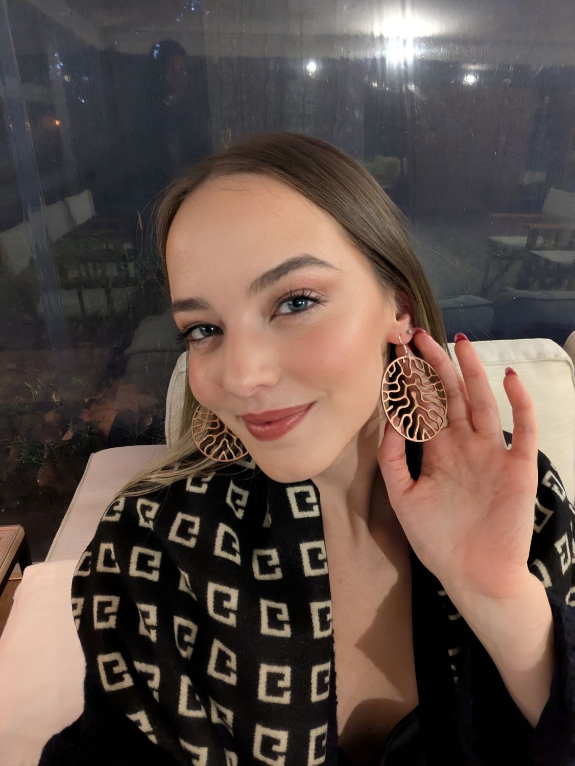 Ultra light earrings (BLK+CPPR)