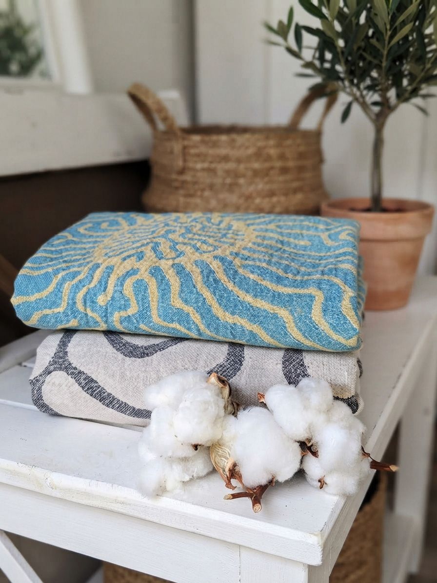 Turkish towel ( Turquoise &amp; Sun )
