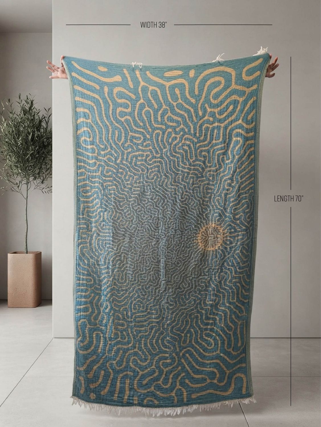 Turkish towel ( Turquoise &amp; Sun )