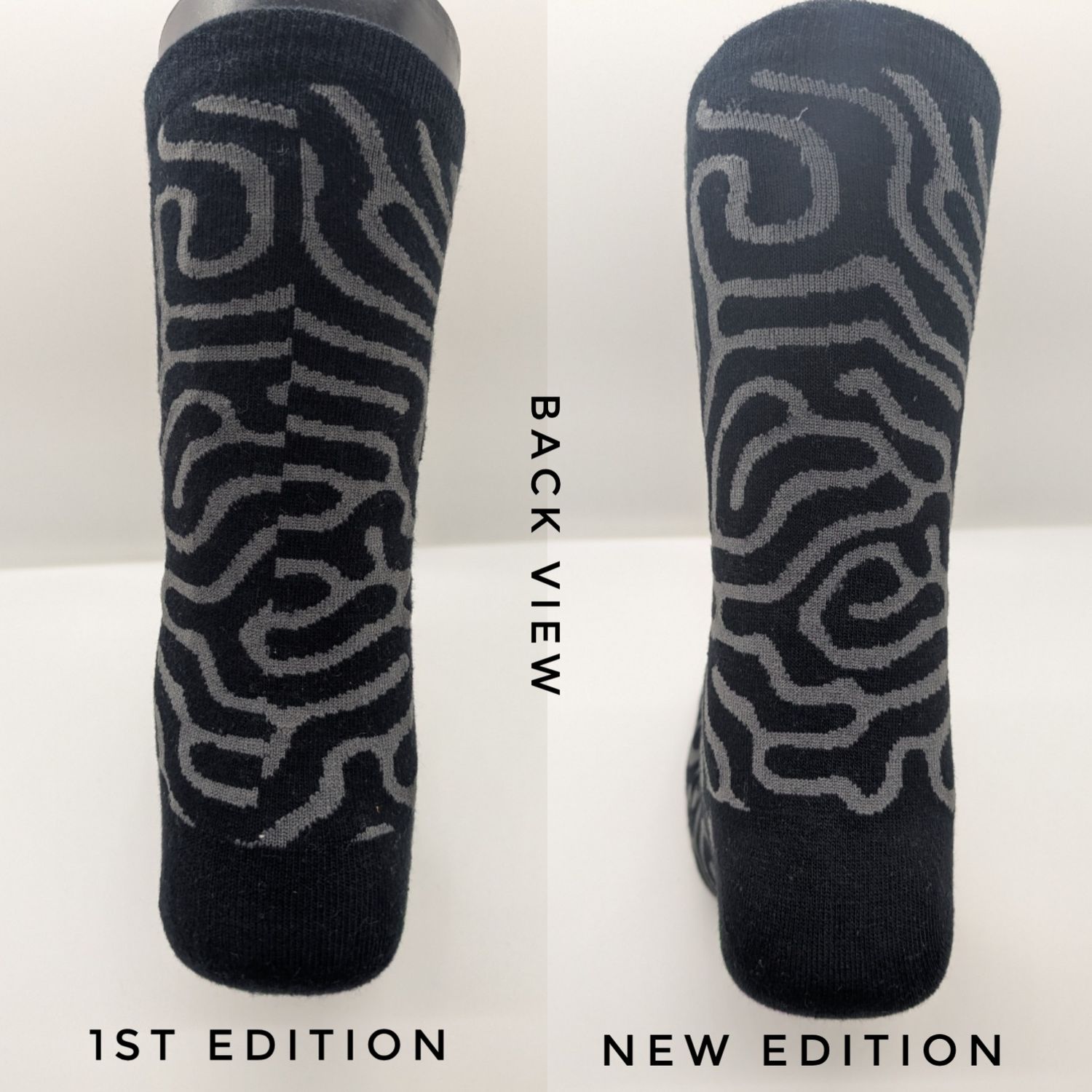 Socks charcoal and black