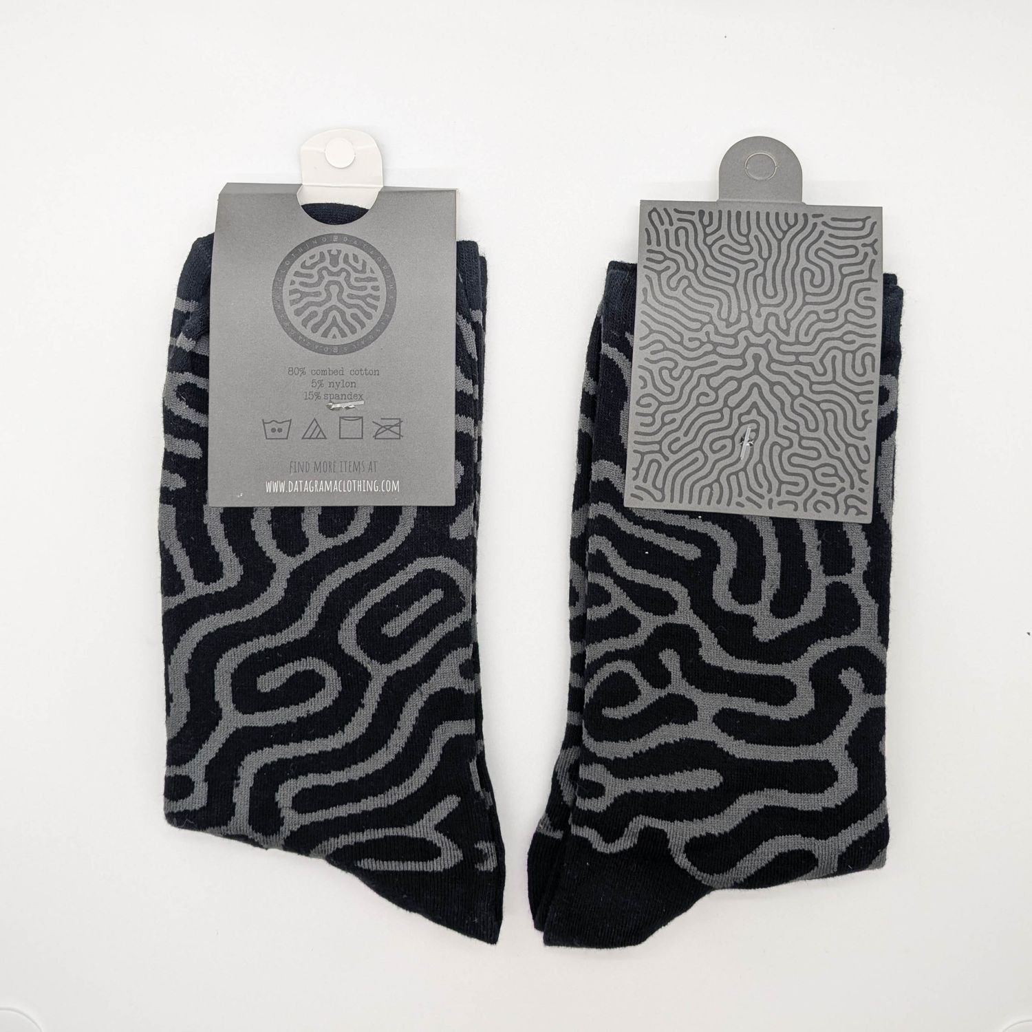 Socks charcoal and black