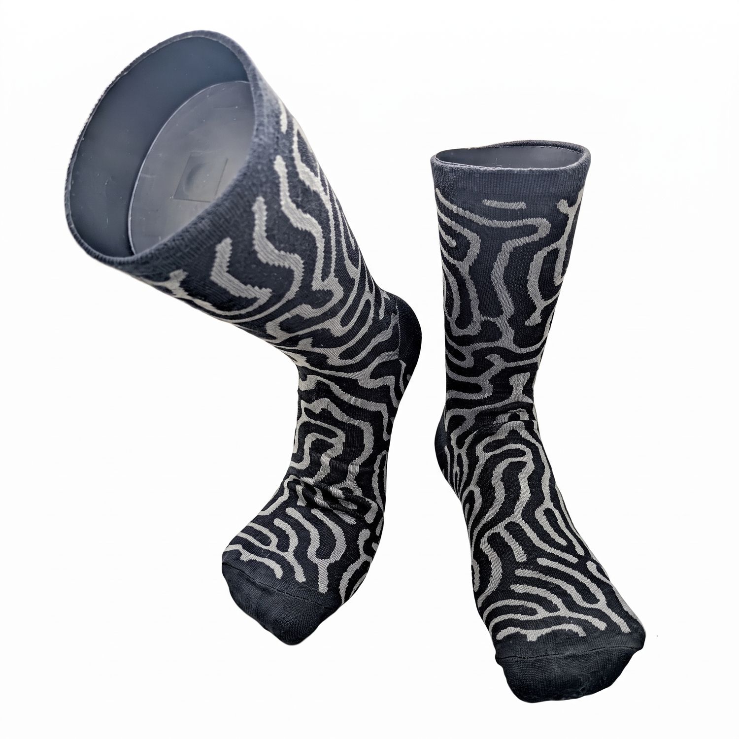 Socks charcoal and black