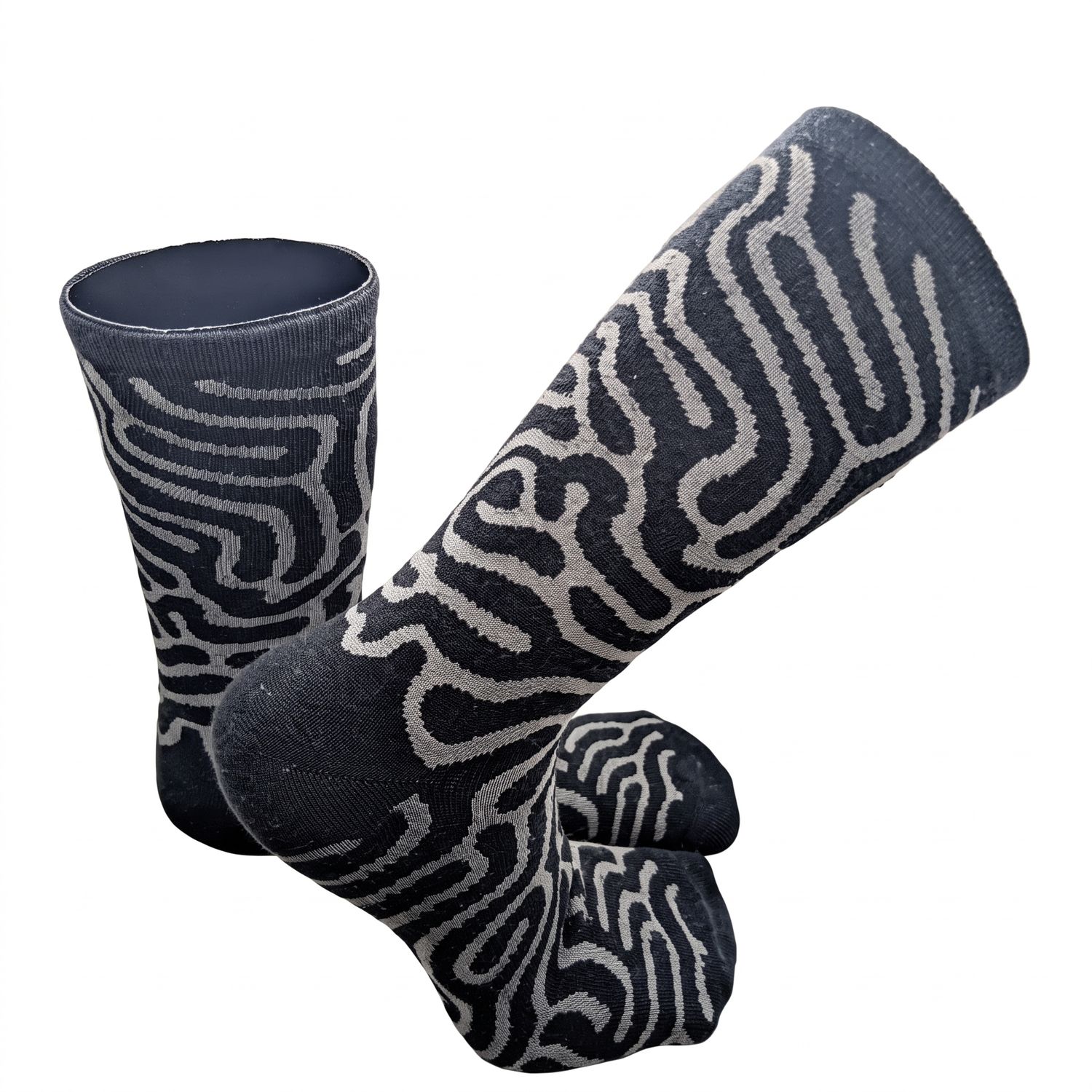 Socks charcoal and black