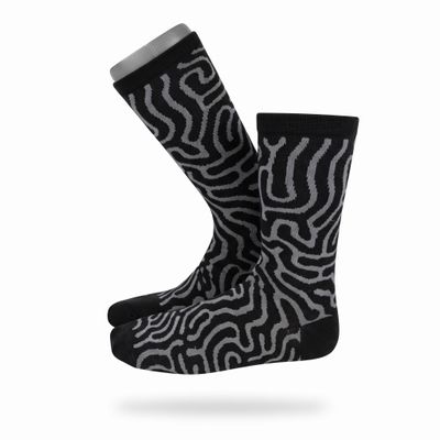 Socks charcoal and black