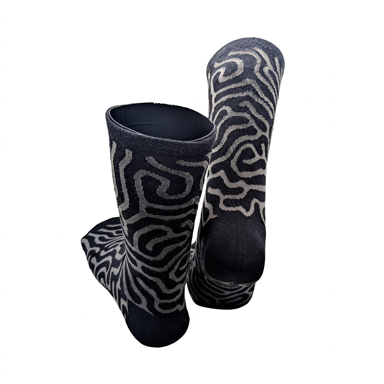 Socks charcoal and black