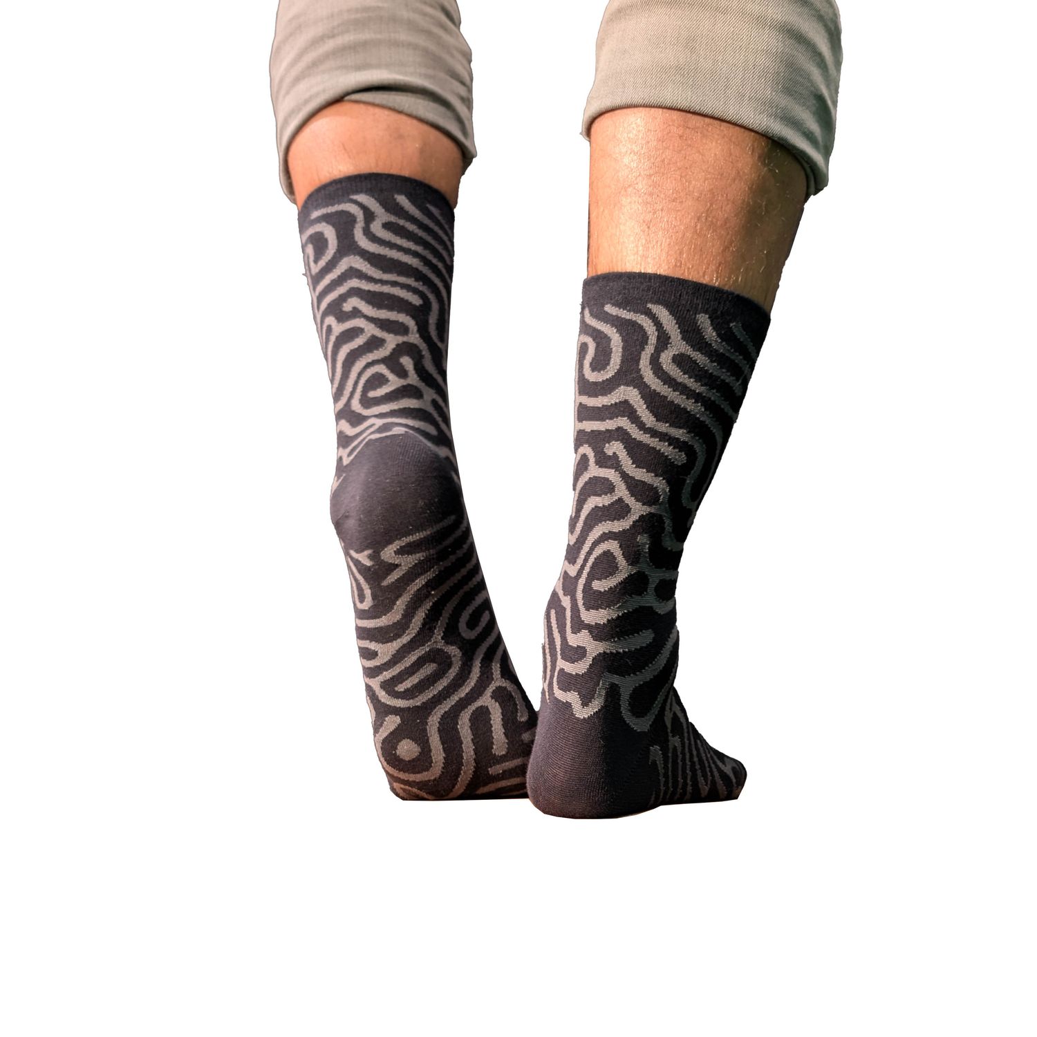 Socks charcoal and black