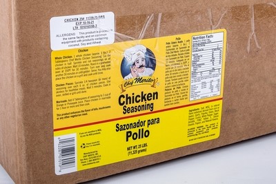 Sazonador Chef Merito para Pollo 25lbs