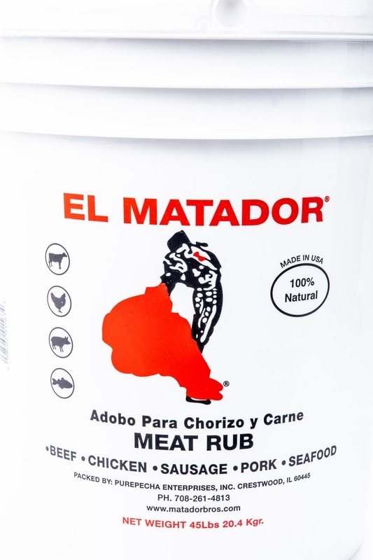 Sazonador El Matador para Chorizo y Carne 45lbs White